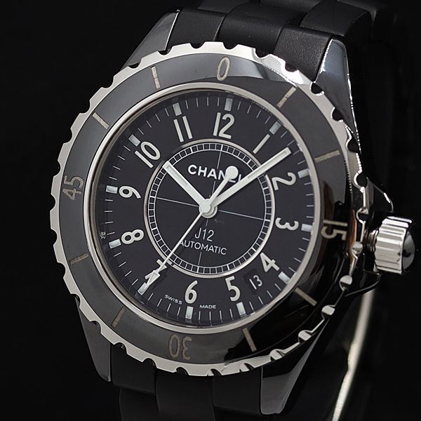 CHANEL J12 黑色陶瓷男士自動腕錶
