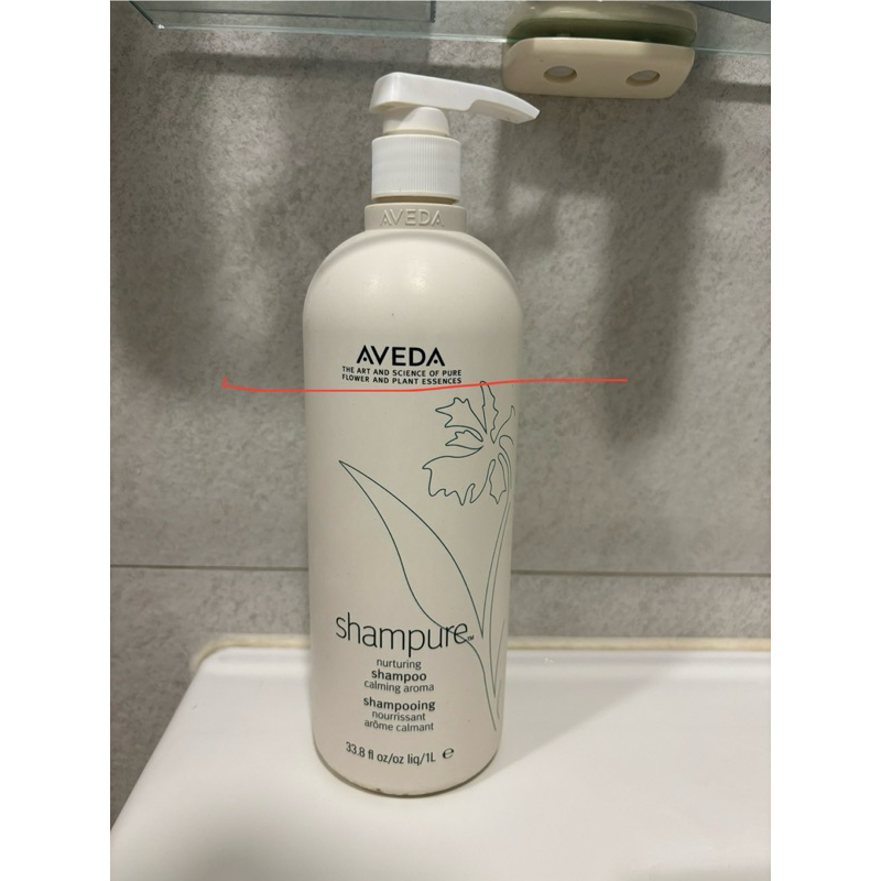 二手/ AVEDA 洗髮精 1000ml 純香洗髮精 使用剩下如圖 aveda洗髮精