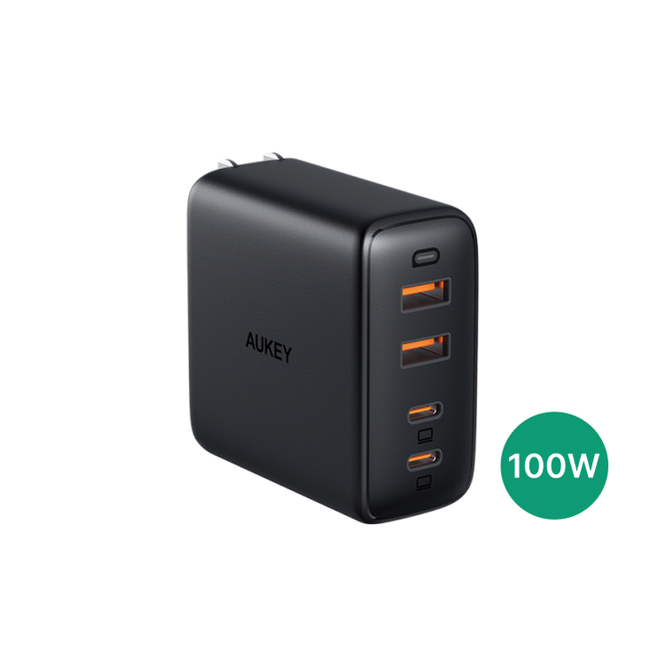 Aukey 100W PA-B7 氮化鎵 PD充電器 充電頭 四孔 Type-C USB-C Apple 三星 筆電
