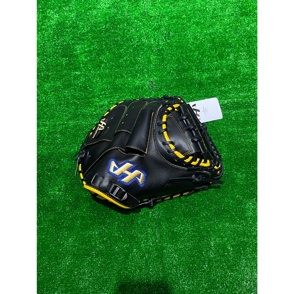 棒球世界 全新特殊蛇腹設計樣式~HA hatakeyama 北美硬式牛皮 捕手手套 特價黑色