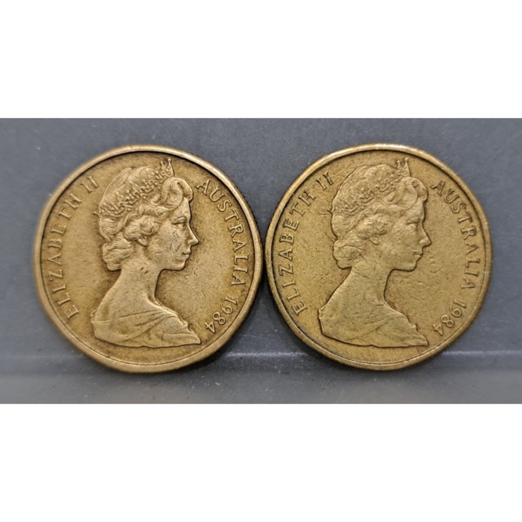 幣1086 澳洲1984年1元硬幣 共2枚