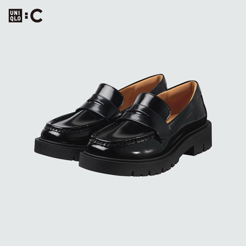 Uniqlo c 黑色樂福鞋24.5號 斷貨款/二手7成新