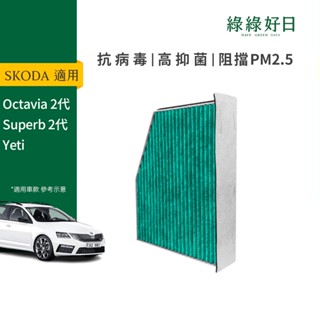 適用 SKODA Octavia二代 Superb二代 Yeti ( 2009~)汽車冷氣 HEPA濾芯 GSK001