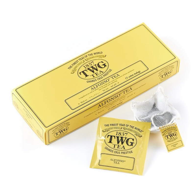 ✿全新轉賣✿ TWG Tea 手工純棉茶包 艾方索黑茶 15包/盒(Alfonso Tea)