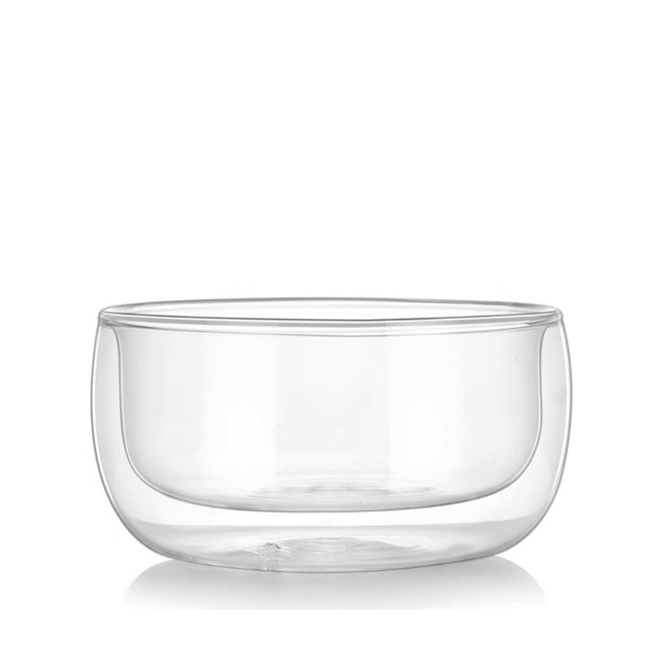 🌟附發票🌟透明雙層玻璃碗 300cc 優格碗 沙拉碗 水果碗 可愛碗 玻璃碗 甜品碗 耐熱玻璃碗 烘焙碗 料理碗 擺盤