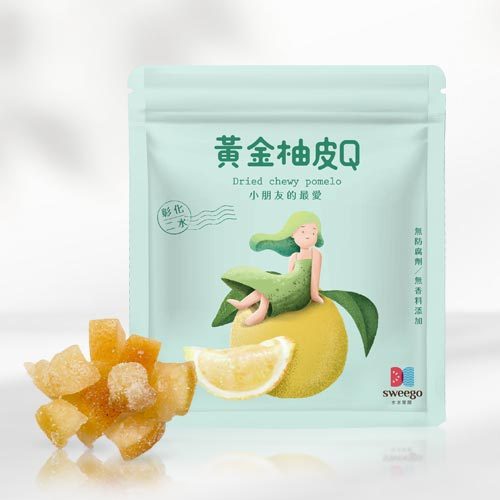 【Sweego水水果饌】台灣果乾-黃金柚皮Q-夾鏈袋