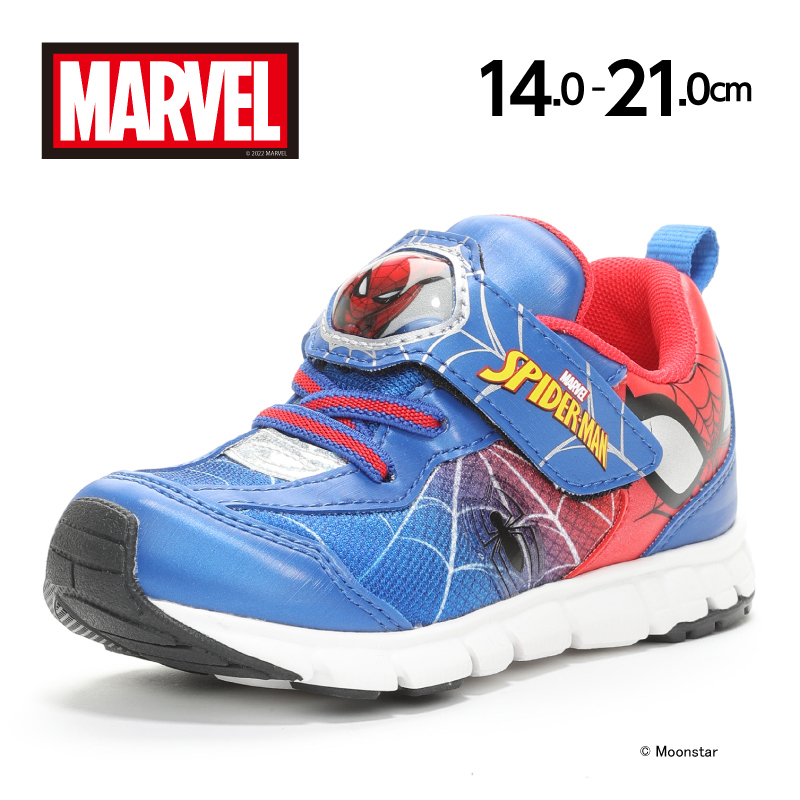 現貨特價【日本正品】月星 MOONSTAR 聯名漫威 MARVEL 機能鞋運動鞋 蜘蛛人18cm