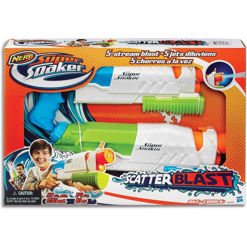 RUBY 孩之寶 NERF 超威水槍系列 五重火力2入組 加壓式水槍 玩具水槍 戲水玩具 泳池 洗澡玩具