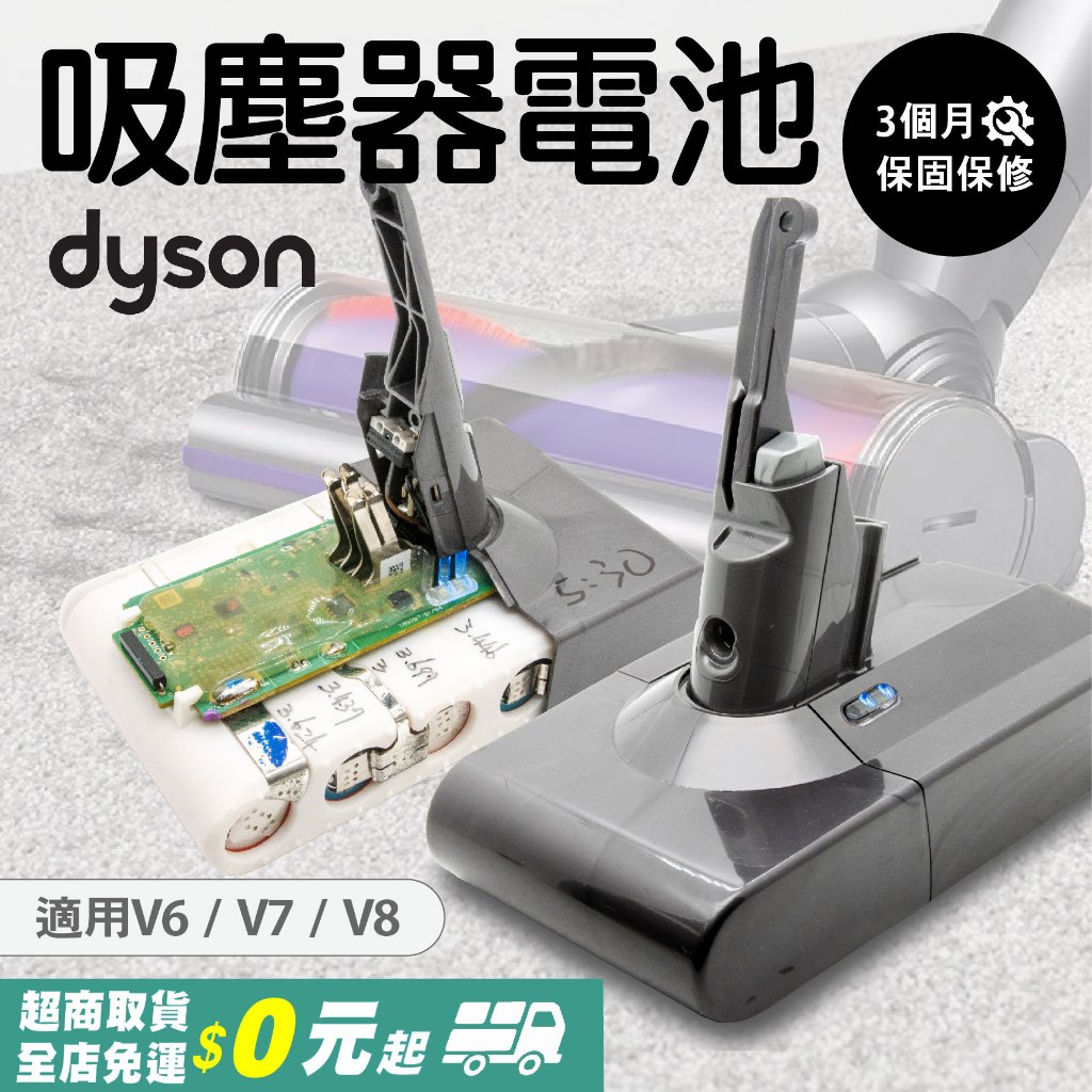 《綠怪客》二手良品 Dyson電池 V6 V7 V8 DC58 DC62 SV10 SV11 戴森電池 3個月保固