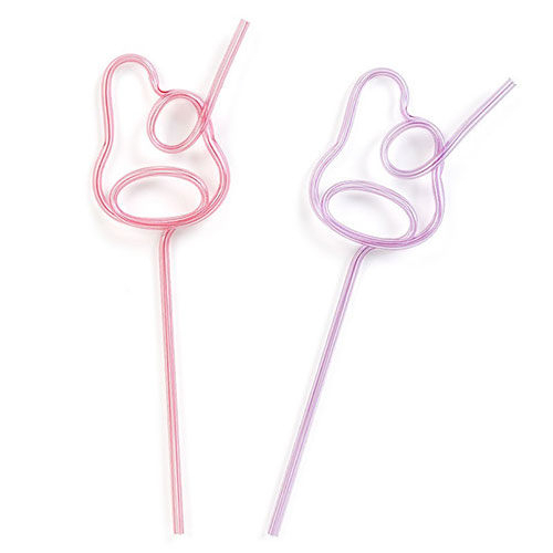 My Melody 美樂蒂~My Melody 美樂蒂-臉輪廓造型彩色吸管2入組*10168