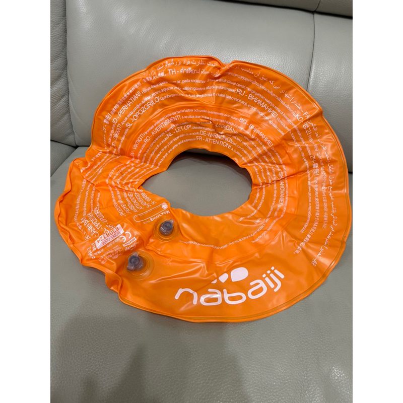 迪卡儂 NABAIJI 兒童泳圈 充氣式救生圈 安全雙氣室 橘色 11-30公斤