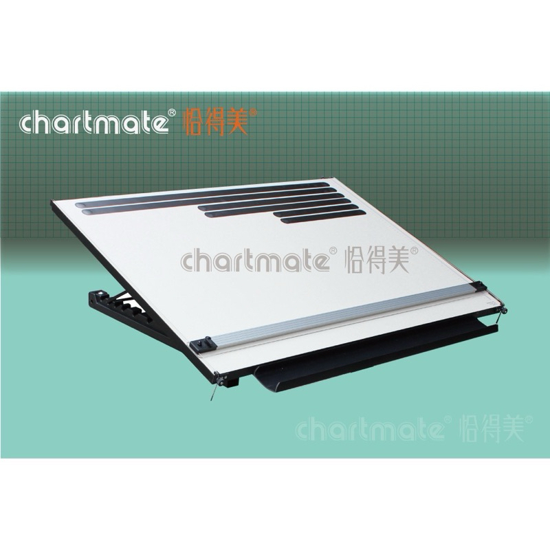 chartmate 恰得美 製圖板 // 153PR平行尺 嵌卡架製圖板  7角度變化 (A1加大)