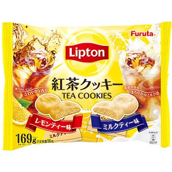 日本古田&amp;立頓聯名 檸檬紅茶/奶茶風味餅