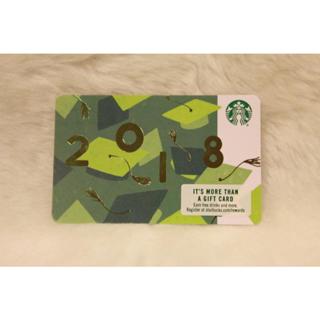 美國 2017 紙卡 2018 星巴克 STARBUCKS 隨行卡 儲值卡 星巴克卡 收藏
