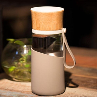 【so.home】✨現貨✨柯林隨手杯 400ml 耐熱玻璃 水瓶 隨行杯 咖啡杯 竹木杯 手搖杯 旅行杯 水壺 防燙