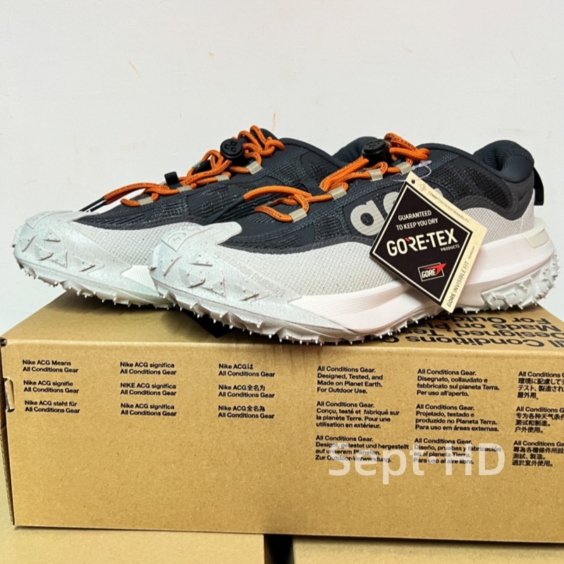 Nike ACG Mountain Fly 2 Low Gore-TEX 米黑橙 煙灰 戶外鞋 HF6245-000