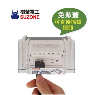 SUZONE樹榮電工❤️ 免掀式防滴雙插座附接地 SZ-6911 （附發票）