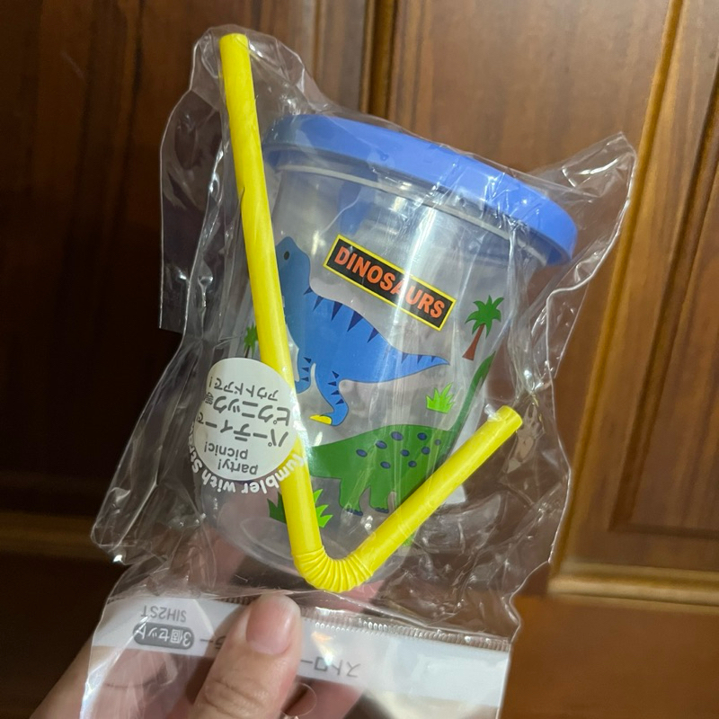 日本製 SKATER 彩色恐龍 吸管杯 塑膠杯 分享杯 露營 野餐