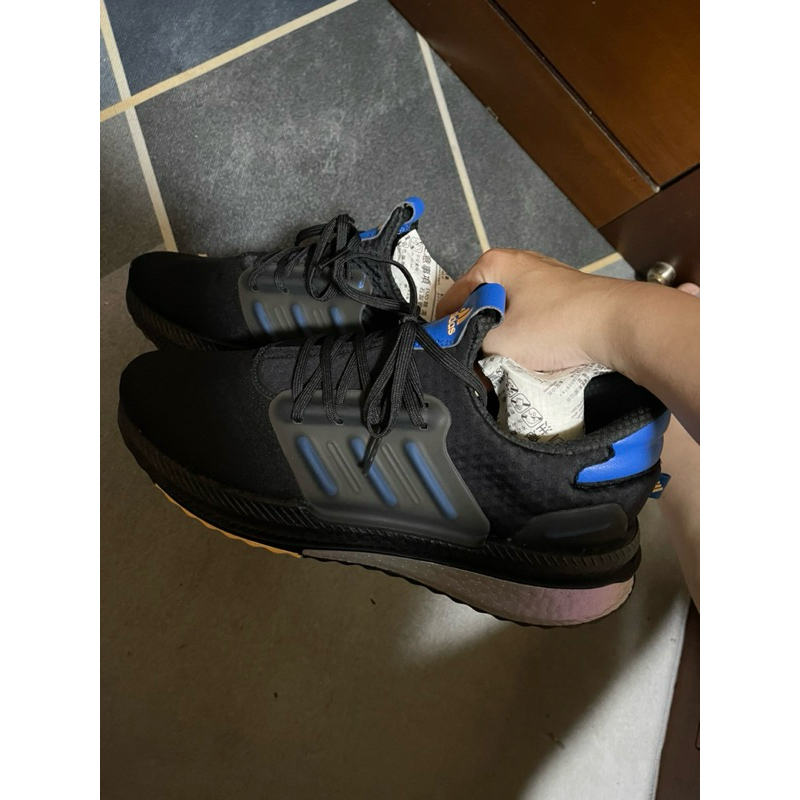 ADIDAS 慢跑鞋 運動鞋 X_PLRBOOST 男 ID9598 黑藍紫