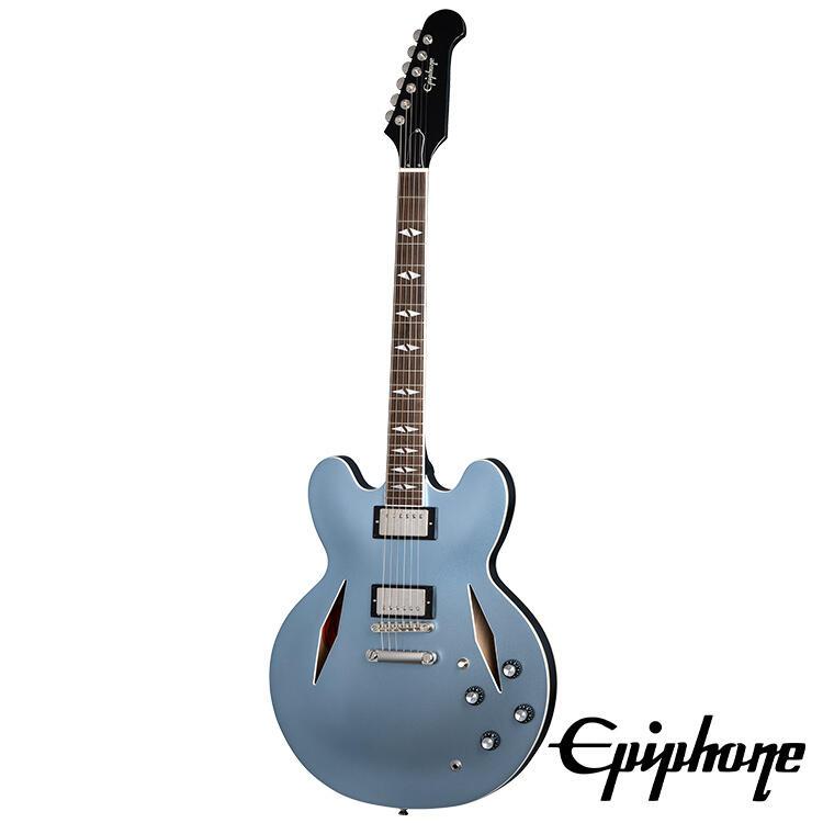 【又昇樂器】Dave Grohl 簽名款 Epiphone DG-335 Pelham Blue 半空心 電吉他