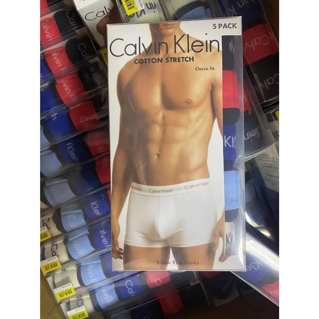 現貨+預購【5件入】CK內褲 Calvin Klein 男版 (5入組) 盒裝 透氣無痕四角褲 棉質 內褲 CK四角褲