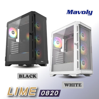 【Mavoly 松聖】 LIME-0820 電腦機殼 ATX/USB3.0/TypeC/顯卡長30/電源下置/附4風扇