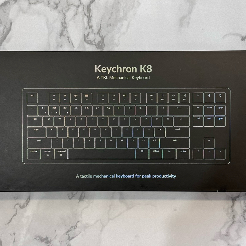 Keychron K8 茶軸 白光 非熱插拔 英文鍵帽
