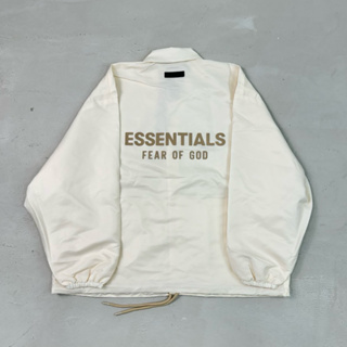 Essentials 2023秋冬系列教練外套（青年款）雲朵白/雲朵銀