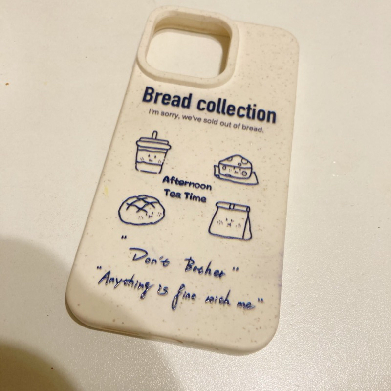 蘋果 手機殼 Iphone15ProMax 小麥桿 素色 米白色 米白 可愛 麵包圖案 Bread Collection