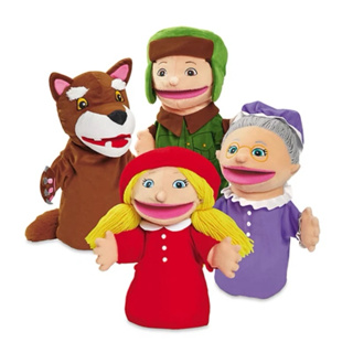小紅帽和大灰狼故事手偶兒童故事表演課堂互動道具