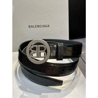 ☄️漢森精品-正品☄️ Balenciaga 巴黎世家 牛皮 鱷魚壓紋 皮帶