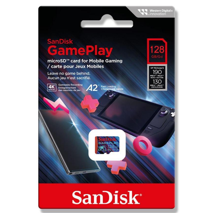 SWITCH推薦 SanDisk 128GB MicroSDXC A2/U3/V30 高速190MB 記憶卡(終身保固)