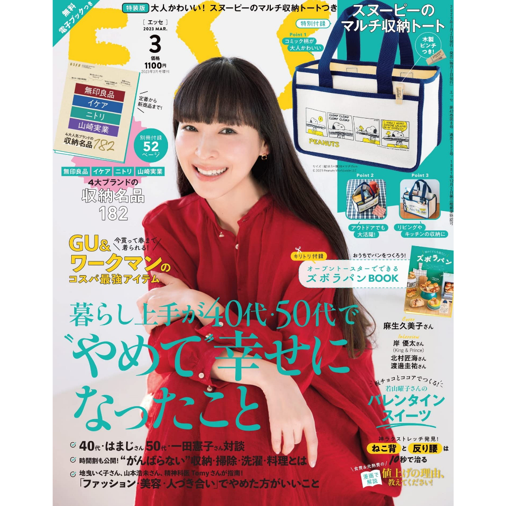 現貨 全新未使用 日本雜誌附錄不含雜誌 史努比 PEANUTS Snoopy 帆布藍手把手提包