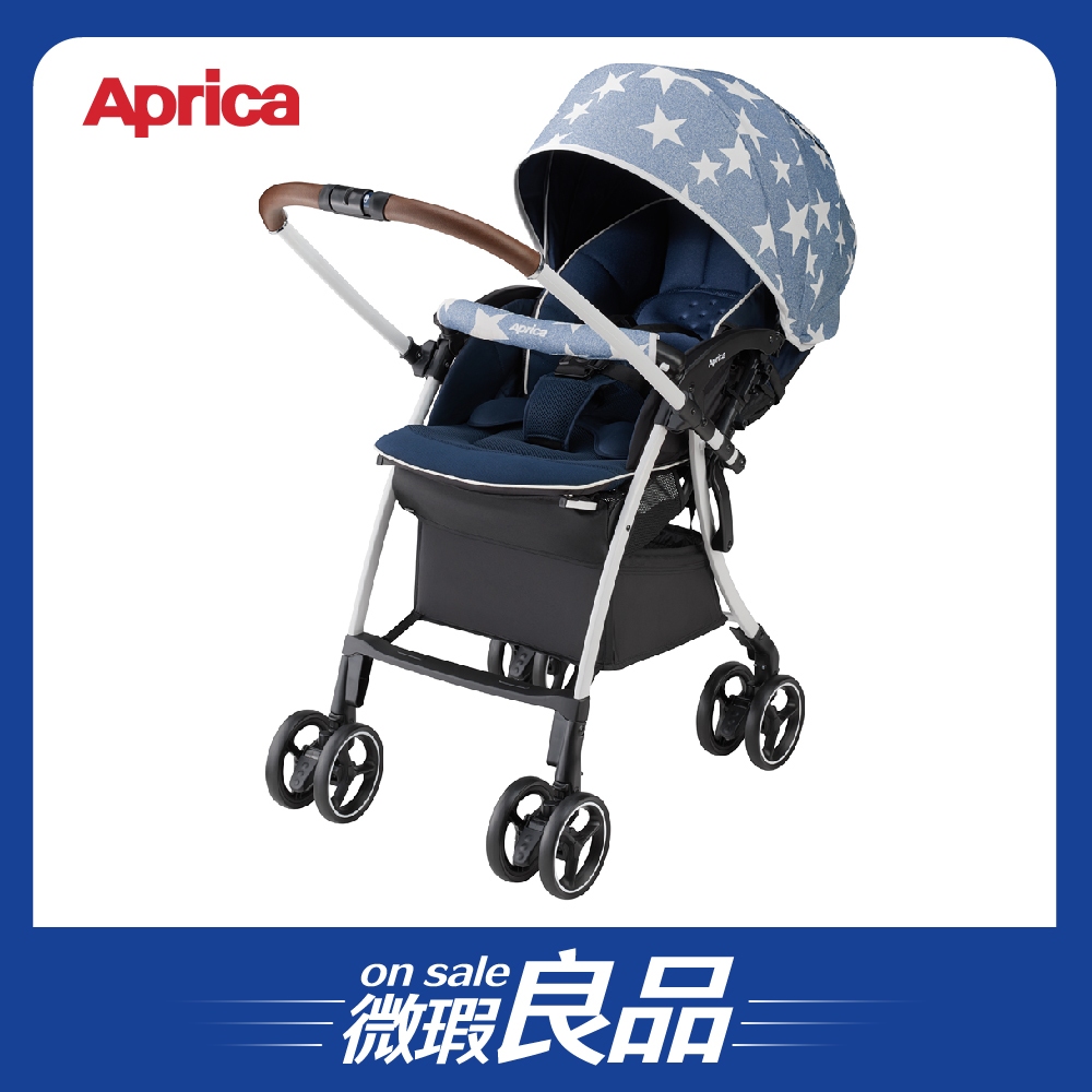 【Aprica 愛普力卡】Luxuna Cushion 嬰兒手推車／經典星星（展示良品）