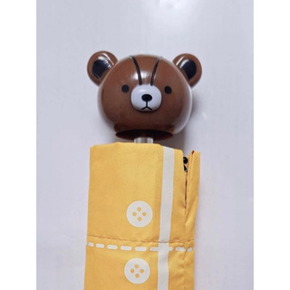 英國熊造型防風三折傘 (盒裝) 黃色 全新 雨傘陽傘 可愛熊頭