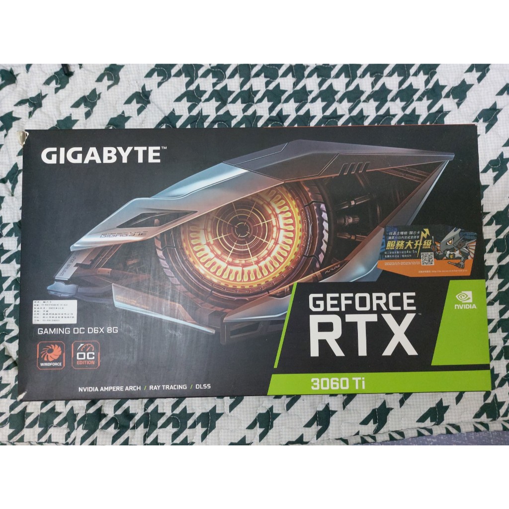(保固到2026) GIGABYTE RTX 3060Ti GAMING OC D6X 8G