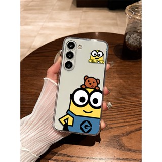 適用三星S24手機殼小黃人GalaxyS23新款透明高階S22創意S21保護殼S20FE可愛卡通Note20軟矽膠