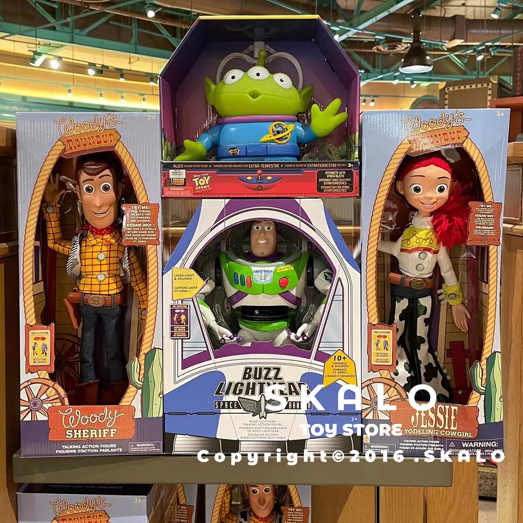 SKALO［玩具總動員&發聲玩具］上海迪士尼 胡迪 翠絲 巴斯光年 抱抱龍 三眼怪 Disney