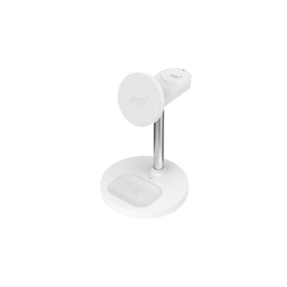 【 PQI 勁永】23W 3合1無線快充充電架(iPhone無線充 Magsafe磁吸 蘋果耳機 手錶 無線充電器)