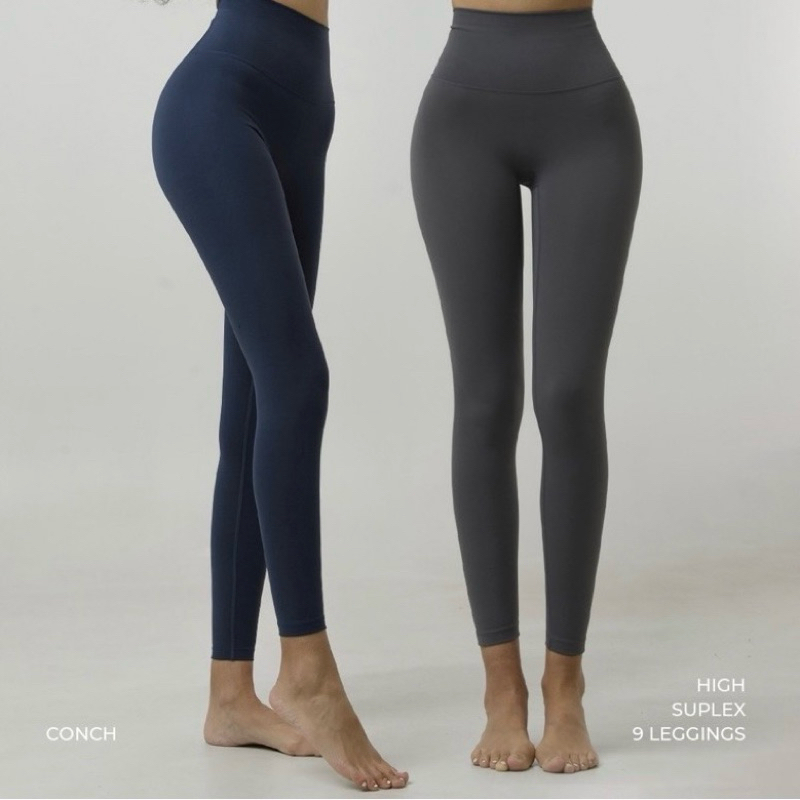 CONCHWEAR——韓國超高腰收腹9分緊身褲 黑色 S BLACK 二手 瑜珈褲 運動褲 健身 皮拉提斯 普拉提