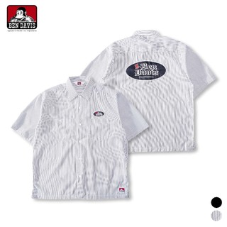 BEN DAVIS WAPPEN S/S WORK SHIRT 徽章 貼布 LOGO 雙口袋 短袖 襯衫 2色