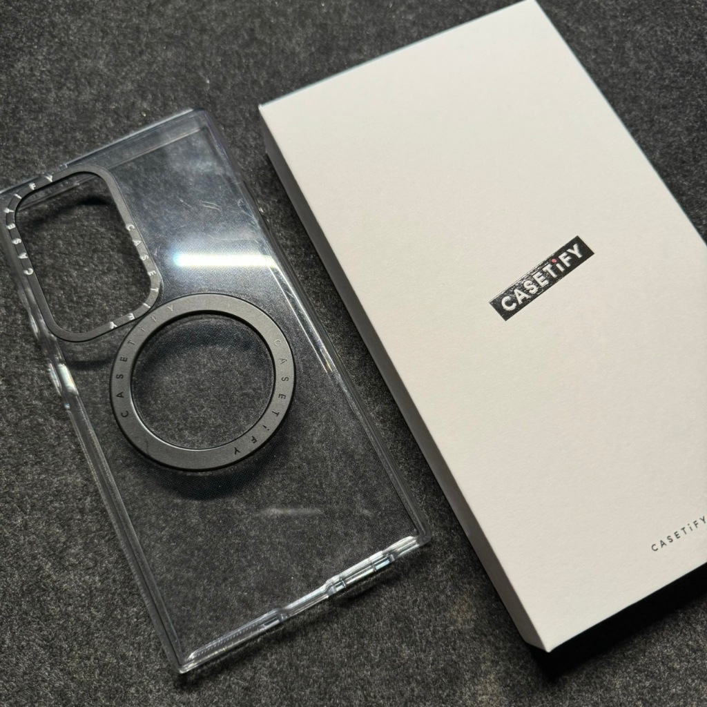 二手-S24 ULTRA CASETIFY Custom Phone Case 透明殼+磁吸環
