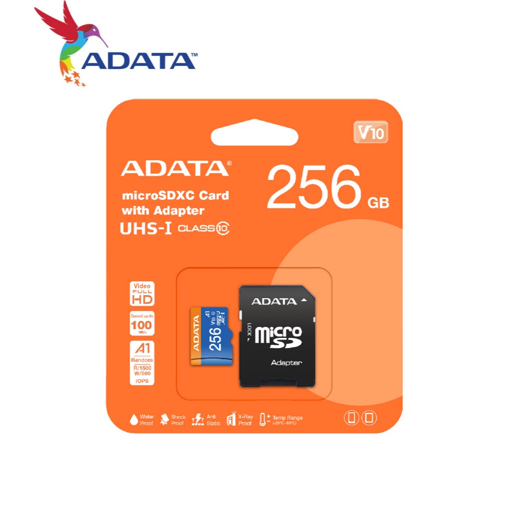 威剛 Premier microSDXC UHS-I A1 256G記憶卡 附轉卡