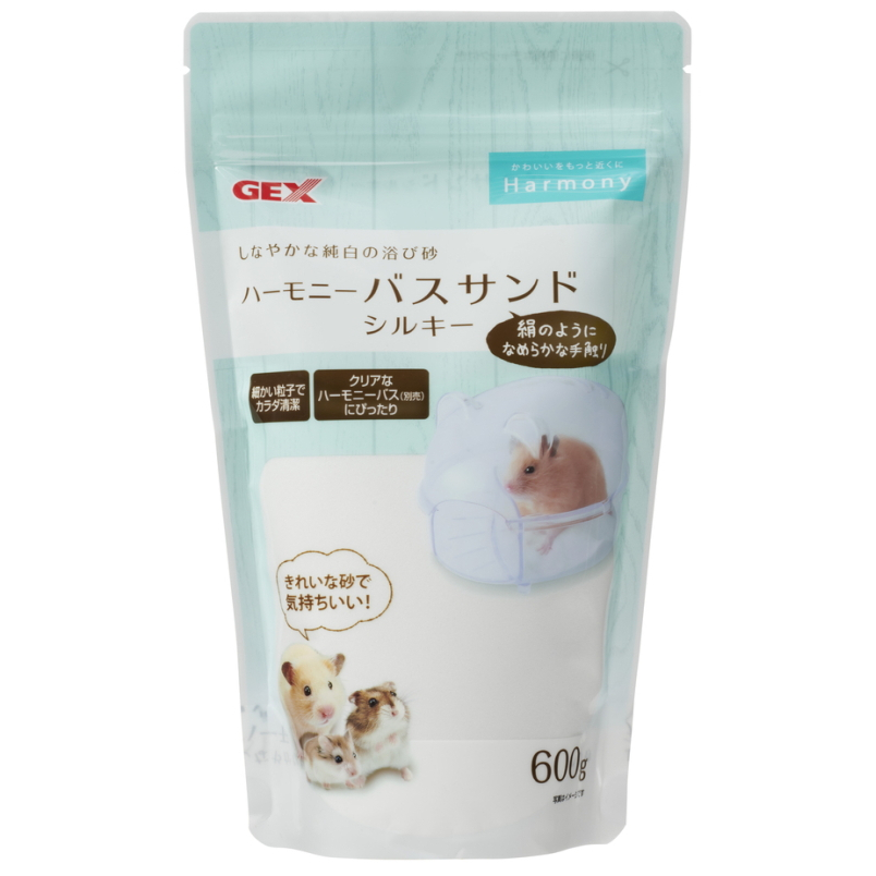 日本GEX 65355 小寵物絲綢浴砂 600g