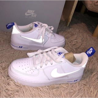 Files - 現貨零碼 Nike Air Force 1 國外限定 白底 藍色 3M 反光材質 DD3227-100