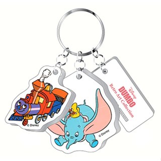 【 厭世文具 】日本 Disney 迪士尼 三連造型壓克力 小飛象 鑰匙圈