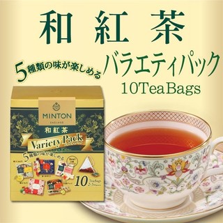 大賀屋 日本製 MINTON 日本紅茶包 和紅茶 總匯包 10入 京都茶 白桃茶 生薑茶 草莓茶 J00051916