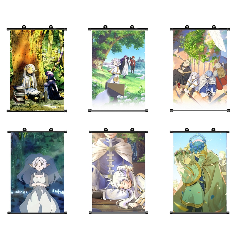 葬送的芙莉蓮海報掛畫 芙莉蓮欣梅爾費倫 動漫壁紙二次元週邊  捲軸