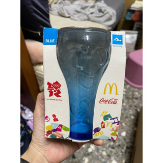 1箱405 天空藍色，可口可樂玻璃杯，麥當勞， 2012年，倫敦奧運，全新，只有一個