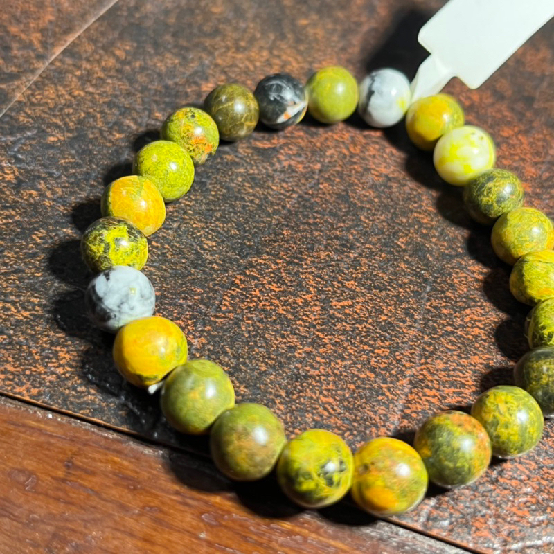 大黃蜂手珠圓珠 大黃蜂碧玉  精品級小高貨 印尼大黃蜂碧玉手珠天然礦石手鏈手串